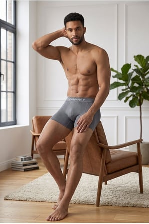 Night Füme Erkek Rahat Esnek Seamless 3 Lü Boxer