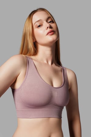 Night Gül Kurusu Göğüs Toparlayıcı Dikişsiz Seamless Büstiyer Korse – Kalın Askılı Pedsiz Balensiz Toparlayıcı Sütyen 5050