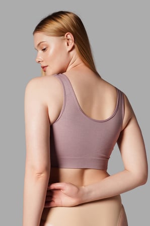Night Gül Kurusu Göğüs Toparlayıcı Dikişsiz Seamless Büstiyer Korse – Kalın Askılı Pedsiz Balensiz Toparlayıcı Sütyen 5050