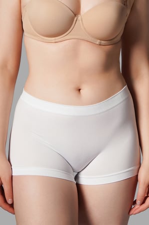 Night Beyaz KADIN BOXER Toparlayıcı İz Yapmayan Seamless Örme BOXER 2001