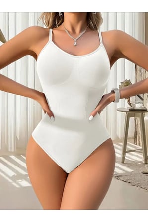 Night Beyaz ZIBIN KORSE İNCELTEN 2 BEDEN TOPARLAYAN ALT TARAFI ÇITÇITLI SEAMLESS 9051