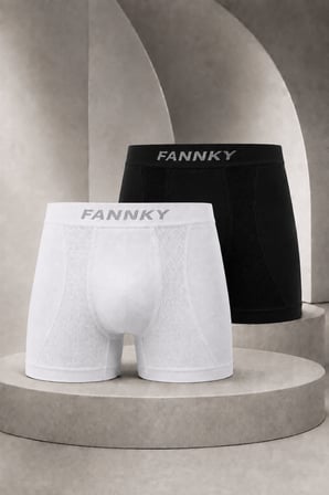 Night Kahverengi Erkek Casual Comfort Günlük 2 Li Boxer