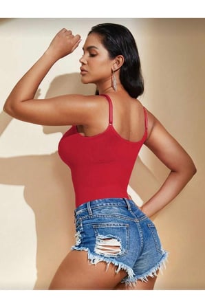 Night Kırmızı Seamless Zıbın Korse Çıtçıtlı Body 2 Beden İncelten Toparlayıcı Push Up Etkili Karın Bel Göbek Sıkılaştırıcı Kadın Body Korse 9051
