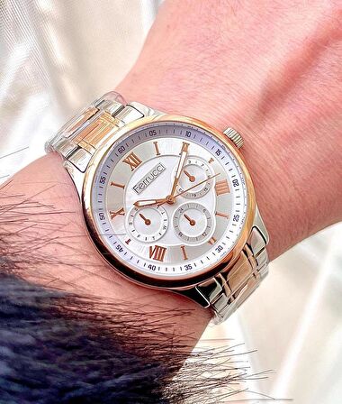 Ferrucci Spor Model Su Geçirmez Çelik Kadın Kol Saat+Nazarlıklı Set Hediyeli