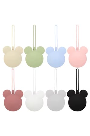 Mickey Mouse Silikon Emzik Kutusu - Emzik Saklama Kabı - Hijyenik ve Askılı Tasarım(Beyaz)