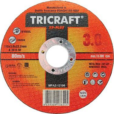 TRI CRAFT METAL KESİCİ TAŞ 230x3x22 MM