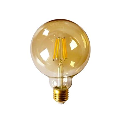 Cata CT-4286 6W E27 Duylu G95 Glop Rustik Led Ampul Amber