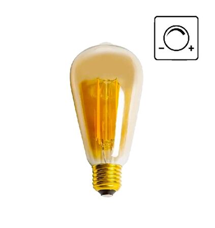 CATA 6W Dimmerli Led Rustik Ampul E27 Duylu - Amber CT-4313A