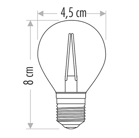 Cata CT-4288 4W G45 E27 Duylu Rustik Led Ampul Günışığı 5 Adet