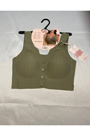 UMT 353 Lazer Önden Çıtçıtlı Dikişsiz Balensiz Pedli Sütyen