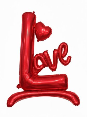 Hediyelik Love Yazılı Balon Kırmızı 107X76Cm