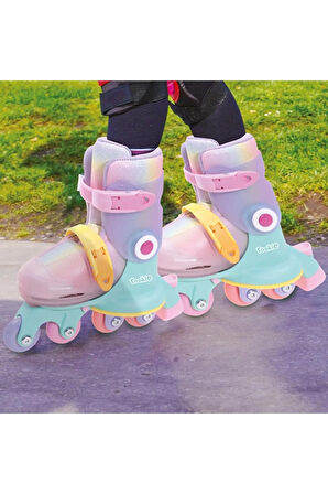 Rookie Paten Ayarlanabilir Dönüşen Tekerlekli 2 In 1 Twisty Paten - Pembe 29-32