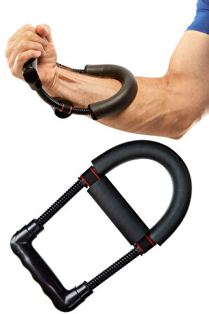 Bilek Güçlendirme Aleti Ayarlanabilir Siyah El Yayı Ön Arka Kol Güçlendirici Kas Geliştirici Fitness