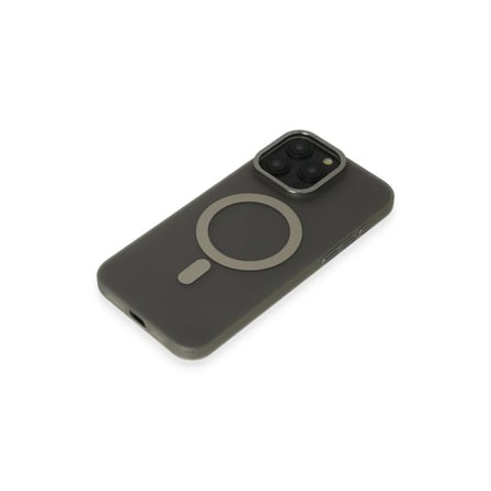 Apple iPhone 15 Pro Max Kılıf Lodos Magneticsafe Mat Kapak - Titan Gri