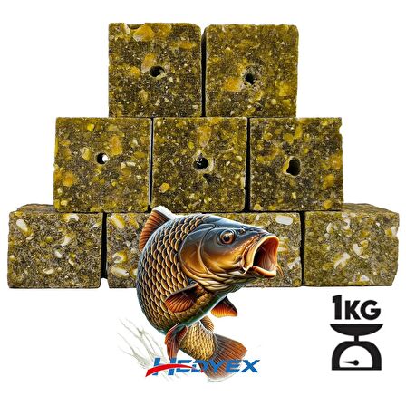 Hedyex 1Kg Sazan Küspesi Delikli Küp Mısır Küspesi Kare