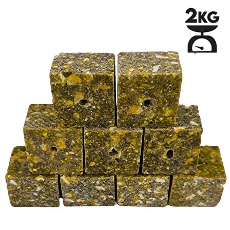 Hedyex 2Kg Sazan Küspesi Delikli Küp Mısır Küspesi Kare