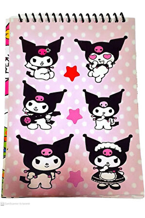 Deren Sticker Defteri 11X16 cm 8 Sayfa KUROMİ