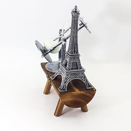 Kişiye Özel Eyfel Kulesi Paris Ahşap Kum Saati