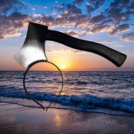 Halloween Cadılar Bayramı Balta modeli Taç Korku Aksesuarı