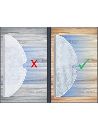 srfn ticaret Roborock S6/s6 Pure Uyumlu 10LU Mop Fiber Bezi