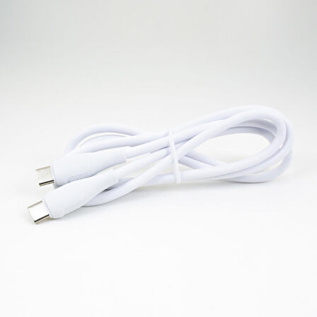 Global CA120 PD20W 3A Type-C to Type-C Data ve Hızlı Şarj Kablosu Beyaz