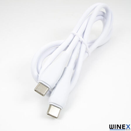 Global CA120 PD20W 3A Type-C to Type-C Data ve Hızlı Şarj Kablosu Beyaz