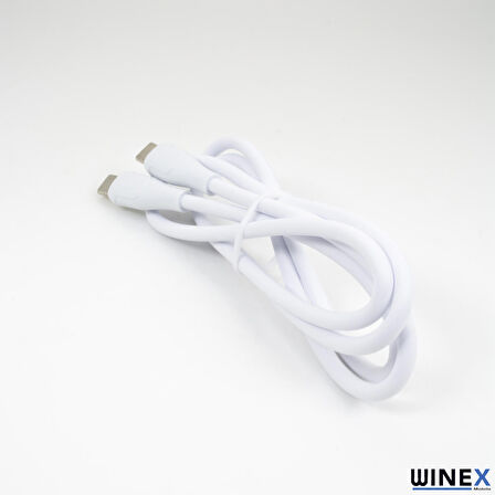 Global CA120 PD20W 3A Type-C to Type-C Data ve Hızlı Şarj Kablosu Beyaz