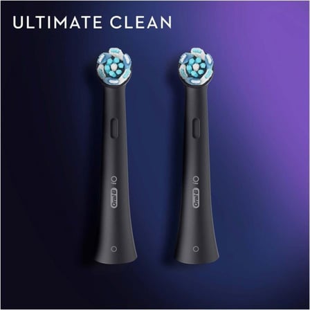 Oral-B İo Ultimate Clean Siyah Diş Fırçası Yedek Başlığı 2 Adet Florürsüz Ve Bpa İ̇Çermez