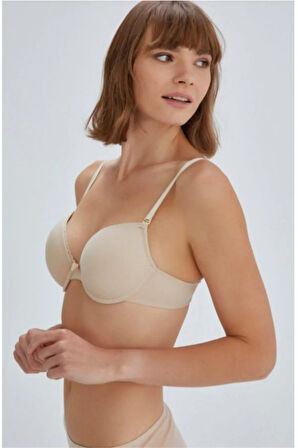 Kadın Siyah Violet Badem Boş Kap Balenli Sütyen