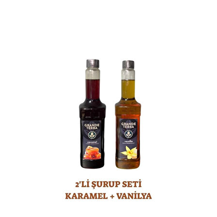 Grandeterra Karamel + Vanilya Şurubu (2 x 750 ml )