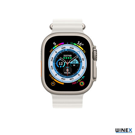 Global 42-49mm Yeni Nesil Apple Uyumlu Akıllı Saat Kordonu Silikon Beyaz