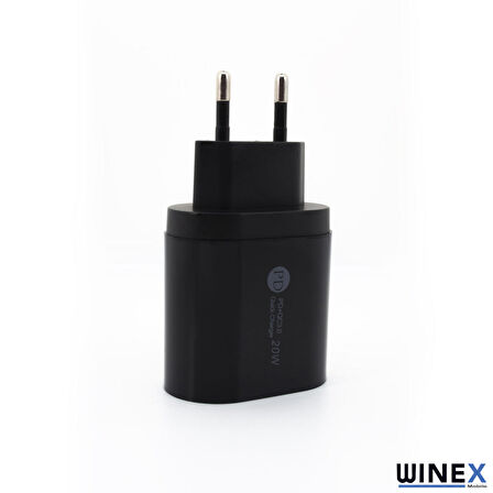 Global Dijital Göstergeli PD20W Type-C+UsbA Çift Çıkışlı Şarj Aleti Başlığı WNE0128