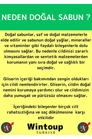 Özel Üretim %100 Doğal Bebeklerde Etkili Yüz Cilt Saç Vücut Bitkisel Sarı Kantaron Sabunu 4 Adet