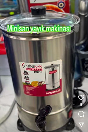 MİNİSAN 10 LT YAYIK MAKİNESİ MUSLUKLU  KAYMAKÇI 