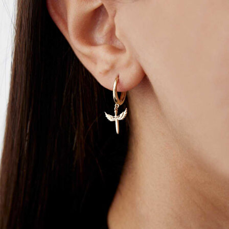 Kanatlı Kılıç Küpe