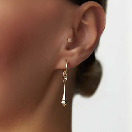 Çubuk Sallantılı Halka Küpe