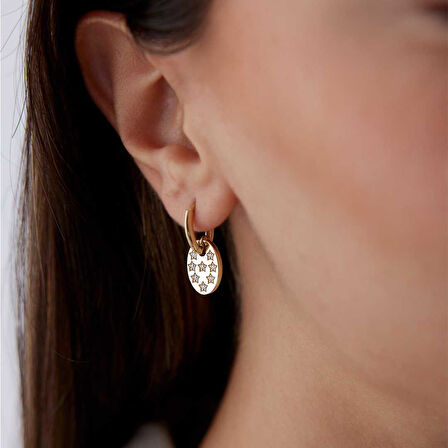 Yıldız Seli Plaka Küpe