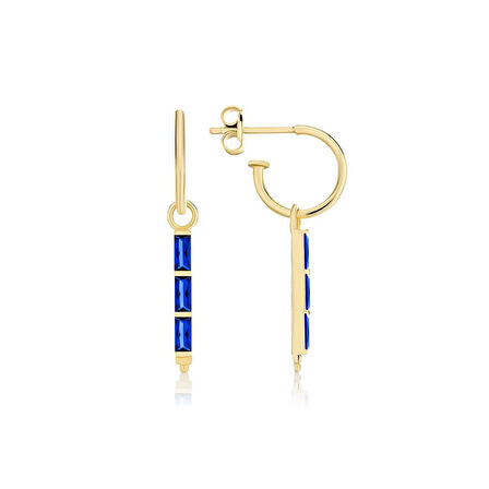 Sıra Mavi Baget Küpe