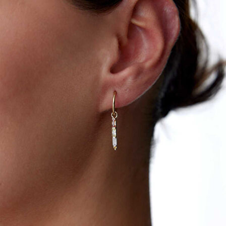 Renkli Sıra Baget Küpe