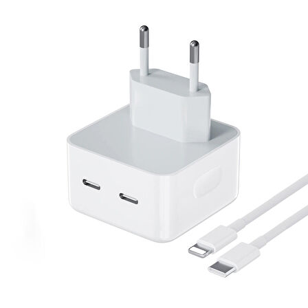 Global N45 35W Yeni Nesil Apple Uyumlu Çift PD Type-C Port Compact Çıkışlı Ev tipi Şarj Aleti Kablolu Set