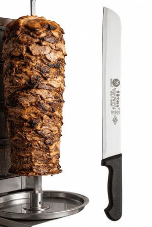 Sürmene Döner Kesme Bıçağı Kaşar ve Kavurma Bıçak Paslanmaz Çelik 47 Cm Sürbisa 61632 