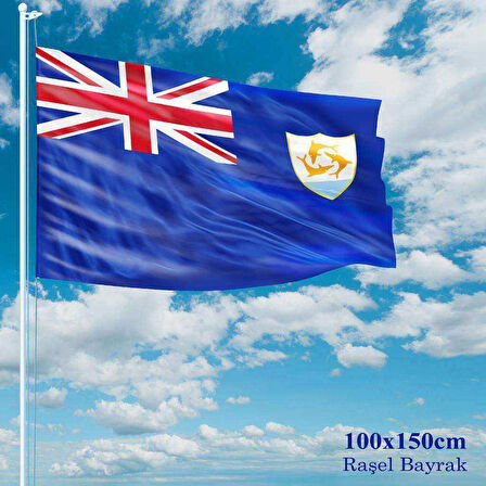 Anguilla Bayrağı - 100x150 Cm (1 Metre X 1,5 Metre) - Raşel Kumaş
