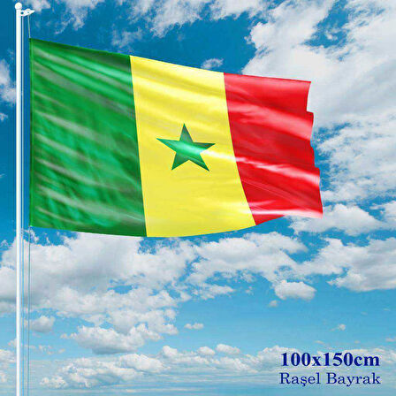 Senegal Bayrağı - 100x150 Cm (1 Metre X 1,5 Metre) - Raşel Kumaş