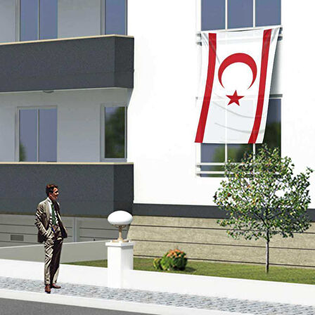 Kuzey Kıbrıs Türk Cumhuriyeti Bayrak -150x225cm (1,5 X2,25 Metre)