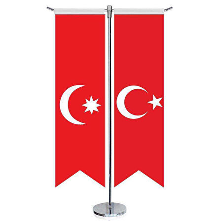 Son İmp, Bayrağı Ve Türkiye-kırlangıç Saten T Direk 2li Masa Bayrağı