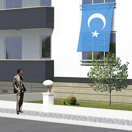 Doğu Türkistan Bayrağı Raşel Bayrak 150x225 Cm