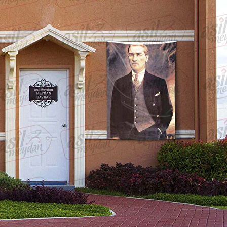 Takım Elbiseli Gazi Mustafa Kemal Atatürk Sivil - Poster Bayrak 100x150 Cm