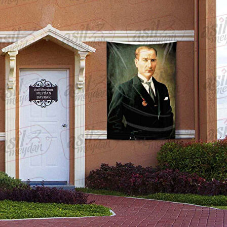 Şık Takım Elbiseli Sivil Gazi Mustafa Kemal Atatürk - Poster Bayrak 100x150 Cm