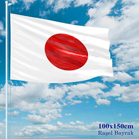 Japonya Bayrağı - 100x150 Cm (1 Metre X 1,5 Metre) - Raşel Kumaş