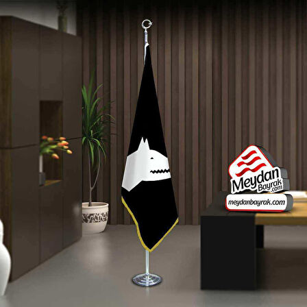 Göktürk Kağanlığı Bayrak -ofis -makam-toplantı Odaları -direkli -saçaklı Makam Bayrağı